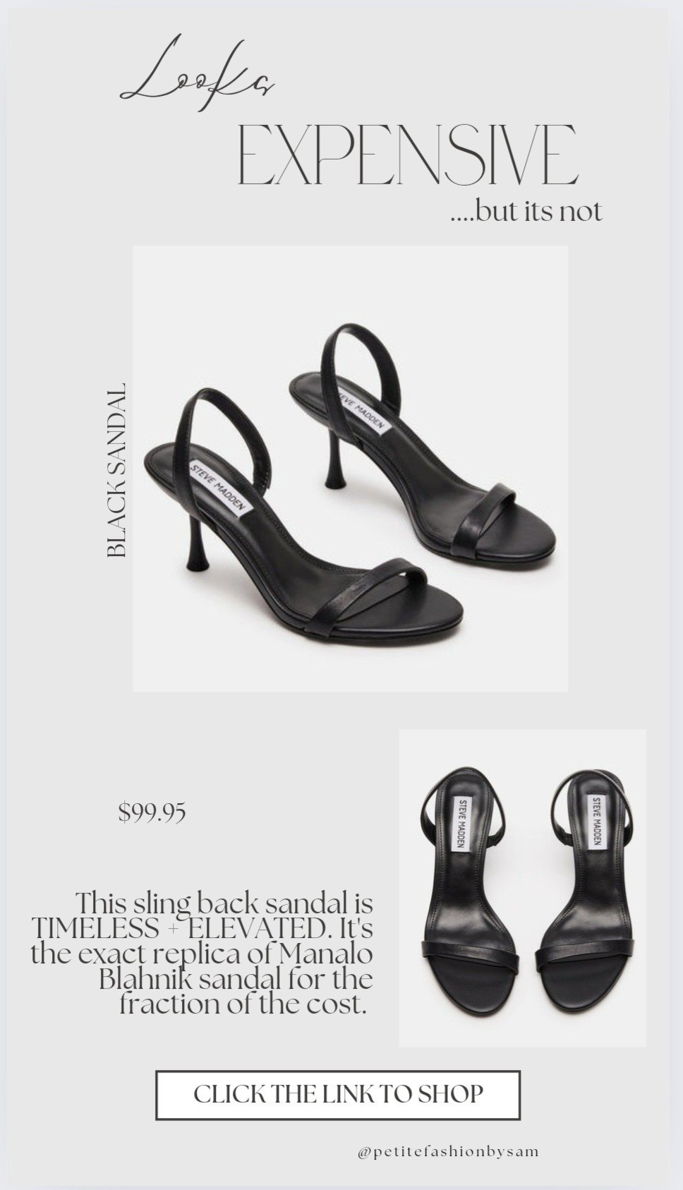 Can't believe how expensive these look for the price. If you love Manalo Blahnik you will love these. #slingbackheels #blackheels #stevemaddenheels 

#LTKShoeCrush #LTKStyleTip #LTKFindsUnder100