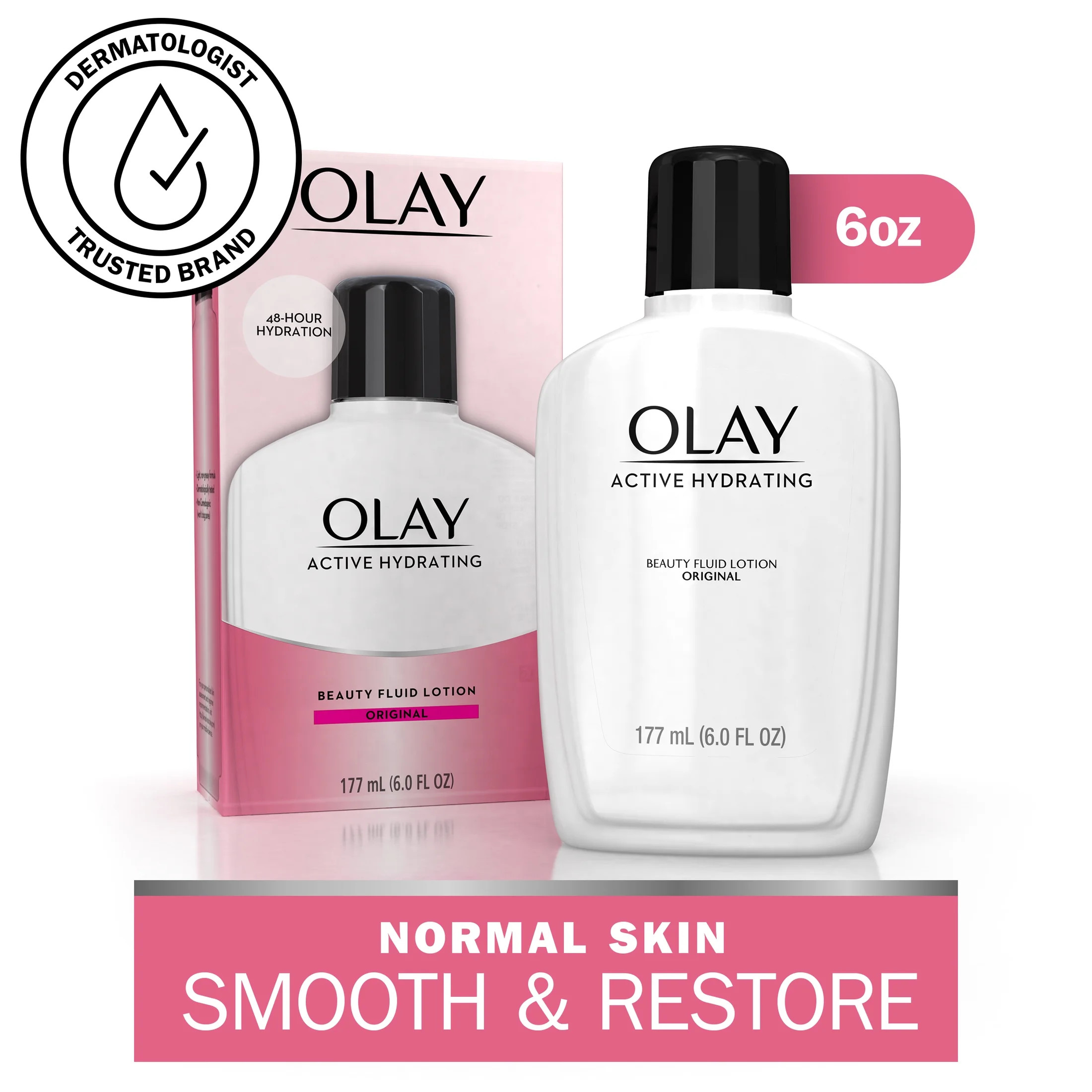 Olay Facial Lotion, Active Hydrating Beauty Facial Moisturizing Lotion, 6 fl oz | Walmart (US)