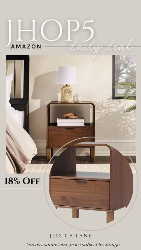 Amazon daily deal, save 18% on that's gorgeous Walker Edison modern nightstand. Also available in black. Nightstand, bedroom furniture, Walker Edison Furniture, modern nightstand, Amazon furniture, Amazon home, Amazon deal

#LTKSaleAlert #LTKFindsUnder100 #LTKHome