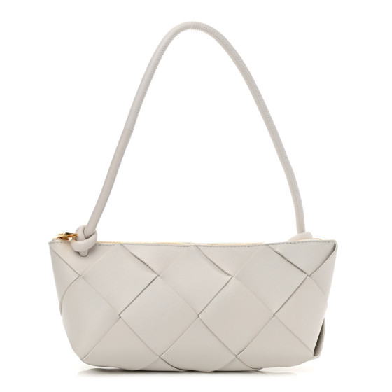 Nappa Maxi Intreccio Exploded Shoulder Bag Chalk | FASHIONPHILE (US)