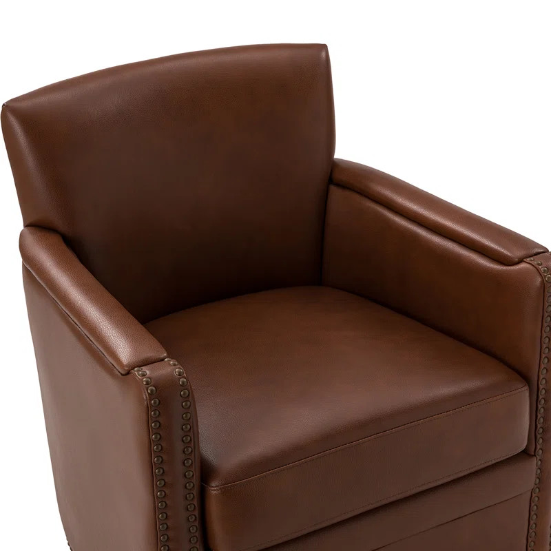 Tessler Leather Swivel Club Chair | Wayfair North America