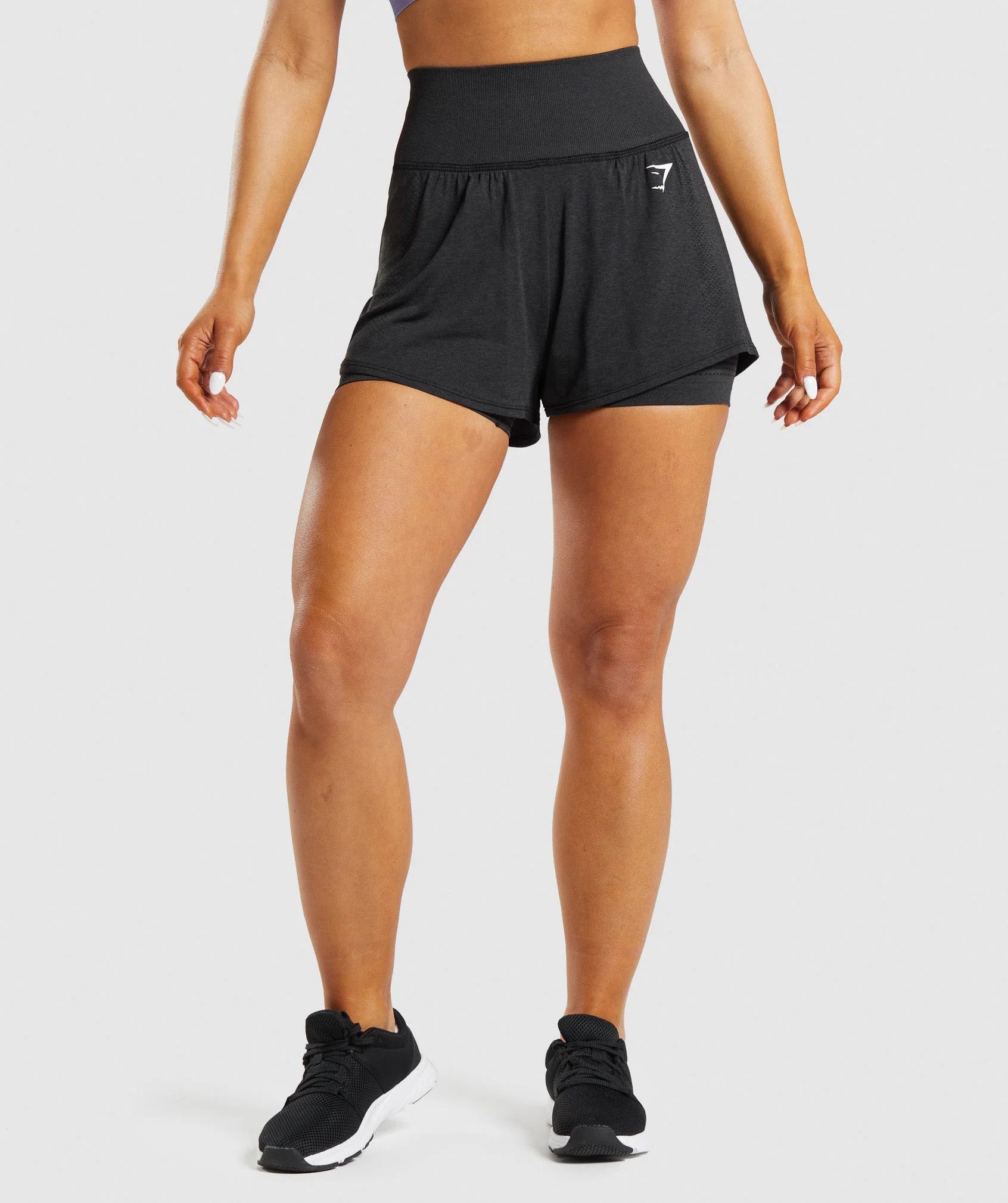 Gymshark Vital Seamless 2.0 2-in-1 Shorts - Black Marl | Gymshark US