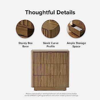 mopio Brooklyn Mid-Century Modern Dresser/Credenza, Waveform Panel with Sleek Curved Profile with... | Amazon (US)