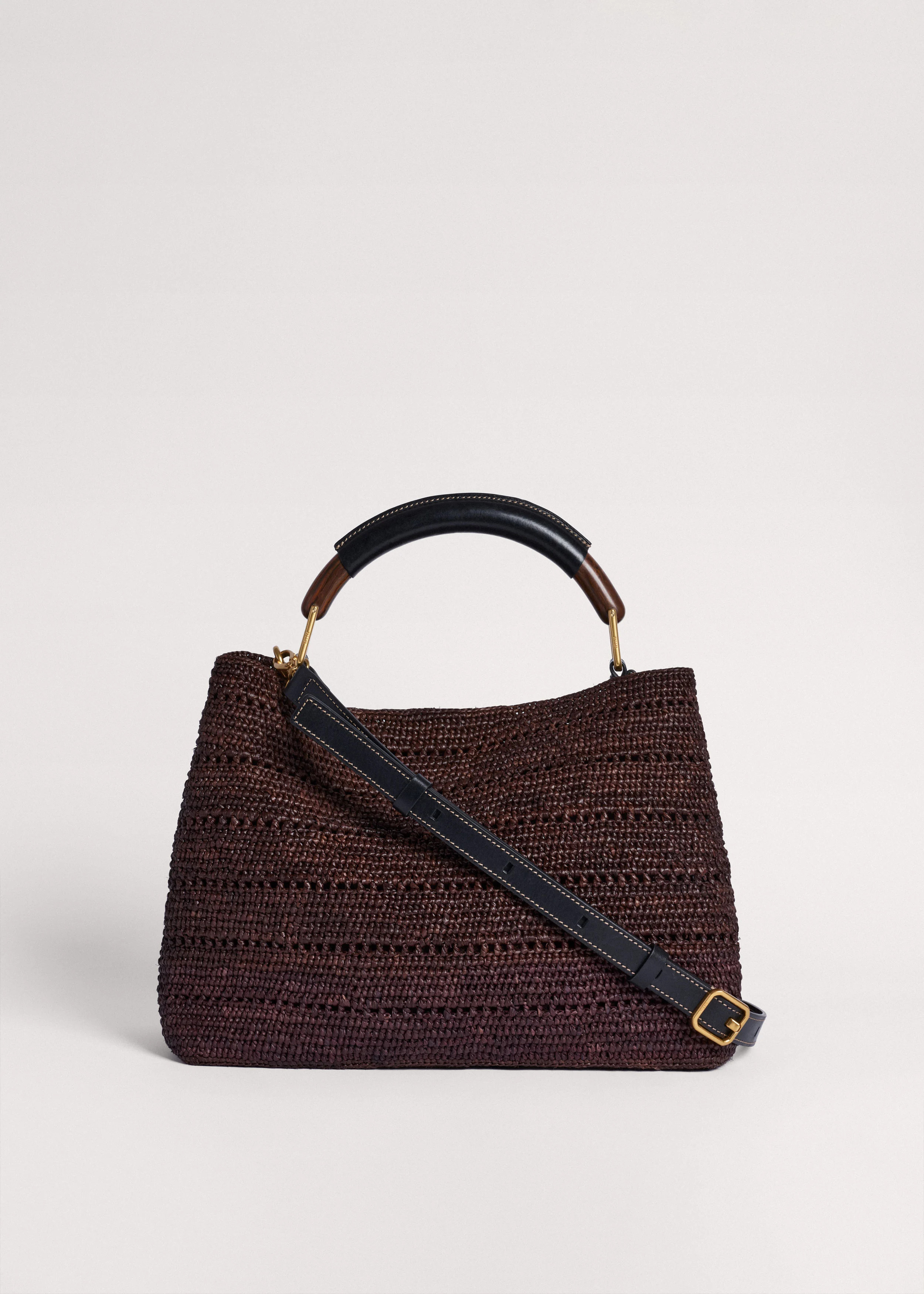 Large Day Bag Raffia + Leather | ME+EM US