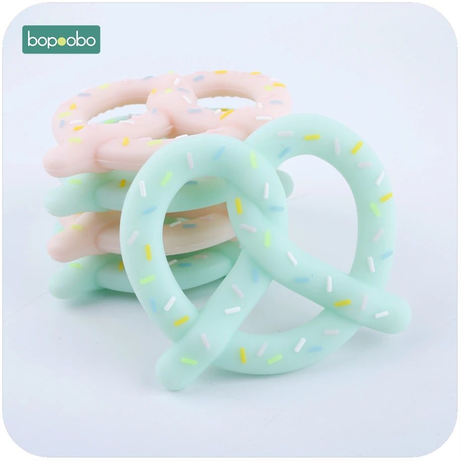 Bopoobo 5PCS Lovely Silicone Pretzel Teether DIY Bread Stick Teething Pendant Nursing Necklace Pe... | AliExpress (US)