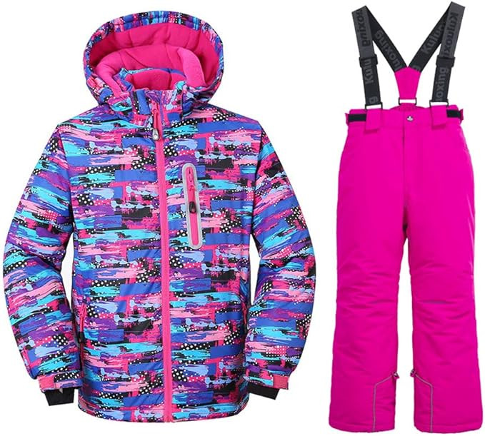 HOTIAN Boys Ski Jacket Snow Jacket Pants Suits Windproof Waterproof Winter Coats | Amazon (US)