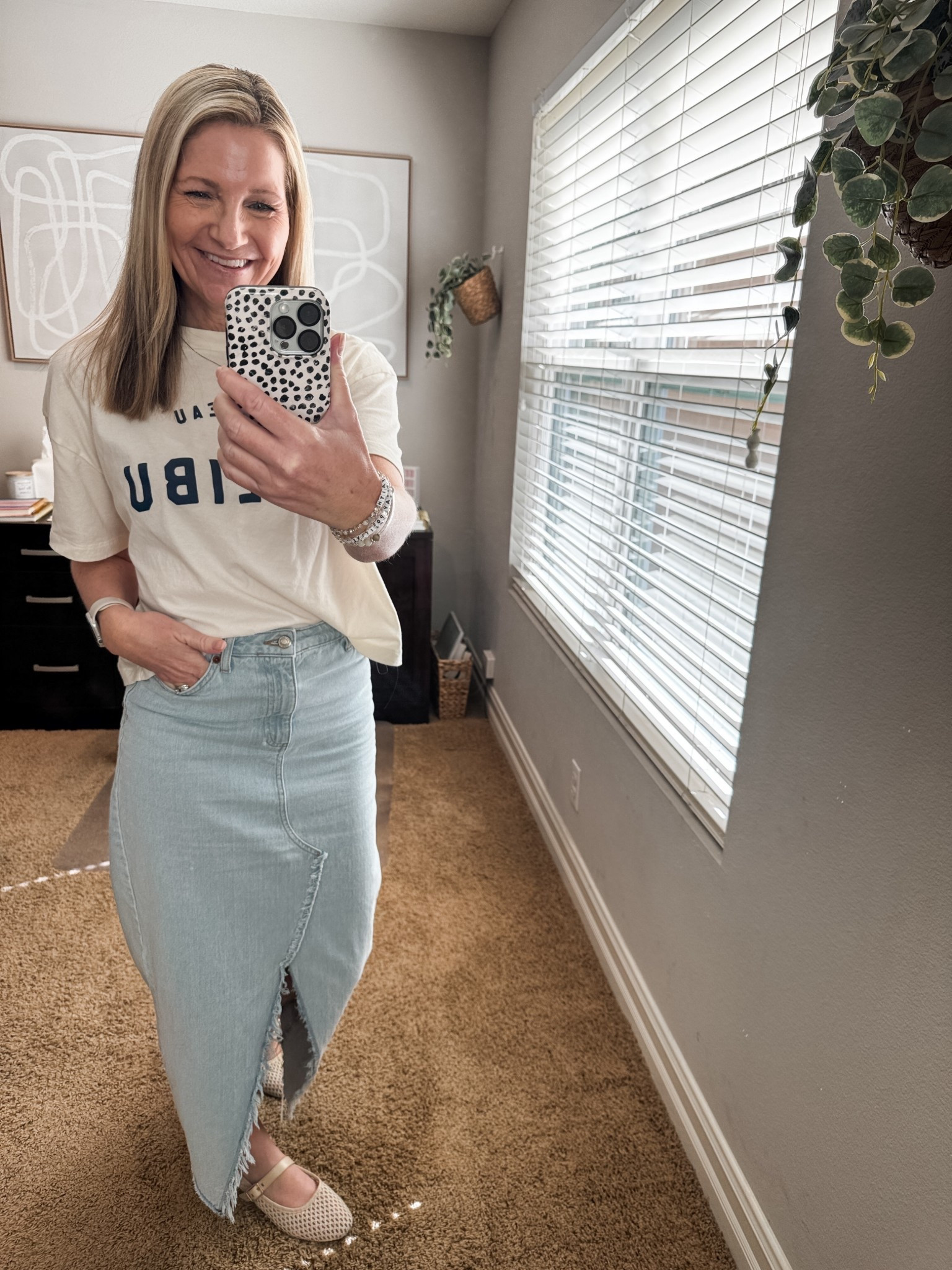 Friday’s casual work from home outfit in my Target graphic tee and denim maxi skirt from the NSale. Both are sold out but I linked similar options. 

#LTKootd #LTKmomlife #LTKOver40