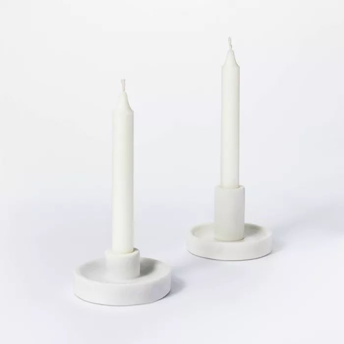 3" x 4" Marble Candle Holder Natural - Threshold™ designed with Studio McGee | Target