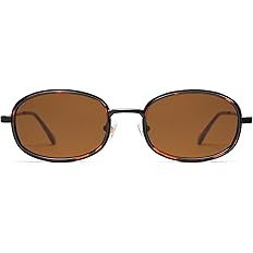 Retro Oval Sunglasses for Women Men Trendy Round Y2k Sunnies AP3681 | Amazon (US)