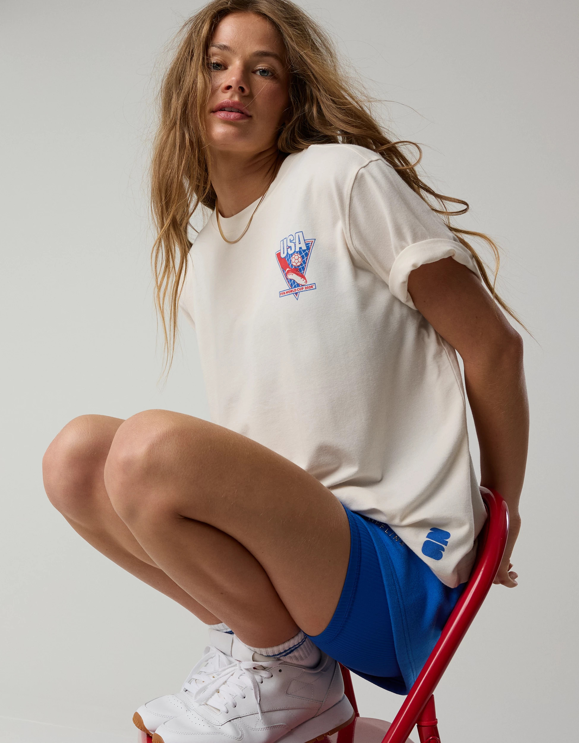 FWC26™ OFFLINE By Aerie Let's Stretch Oversized T-Shirt | Aerie
