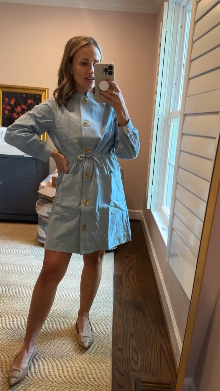 This Chambray Crosby Dress by Tuckernuck is everything I hoped it would be. The waist is adjustable for a perfect fit (and maternity friendly), the fabric is lightweight but a great fall color/texture, and it comes in 3 colors. The fit is true to size. I’d say this is a perfect office dress, workwear outfit, or anything casual as well. #workwear #office

#LTKworkwear #LTKstyletip #LTKSeasonal