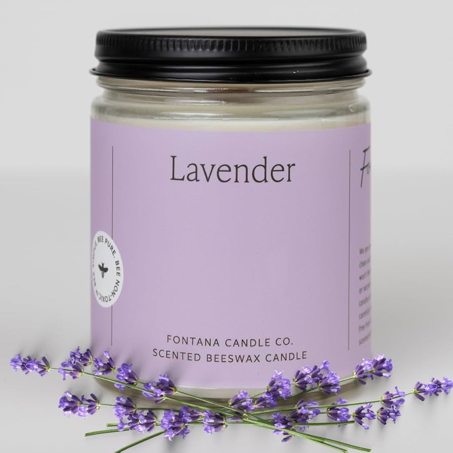 Fontana Candle Company - Lavender | Lightly Scented Candle | Made from Beeswax and Coconut Oil | ... | Amazon (US)