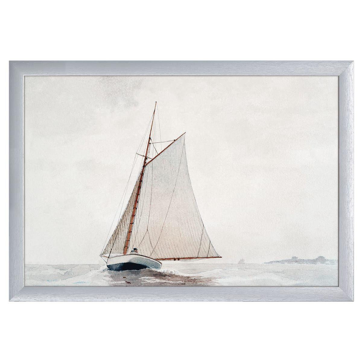 12" x 16" Sailing Excursion Framed Wall Art, Contemporary Coastal Home Décor, Glass Facing and H... | Target