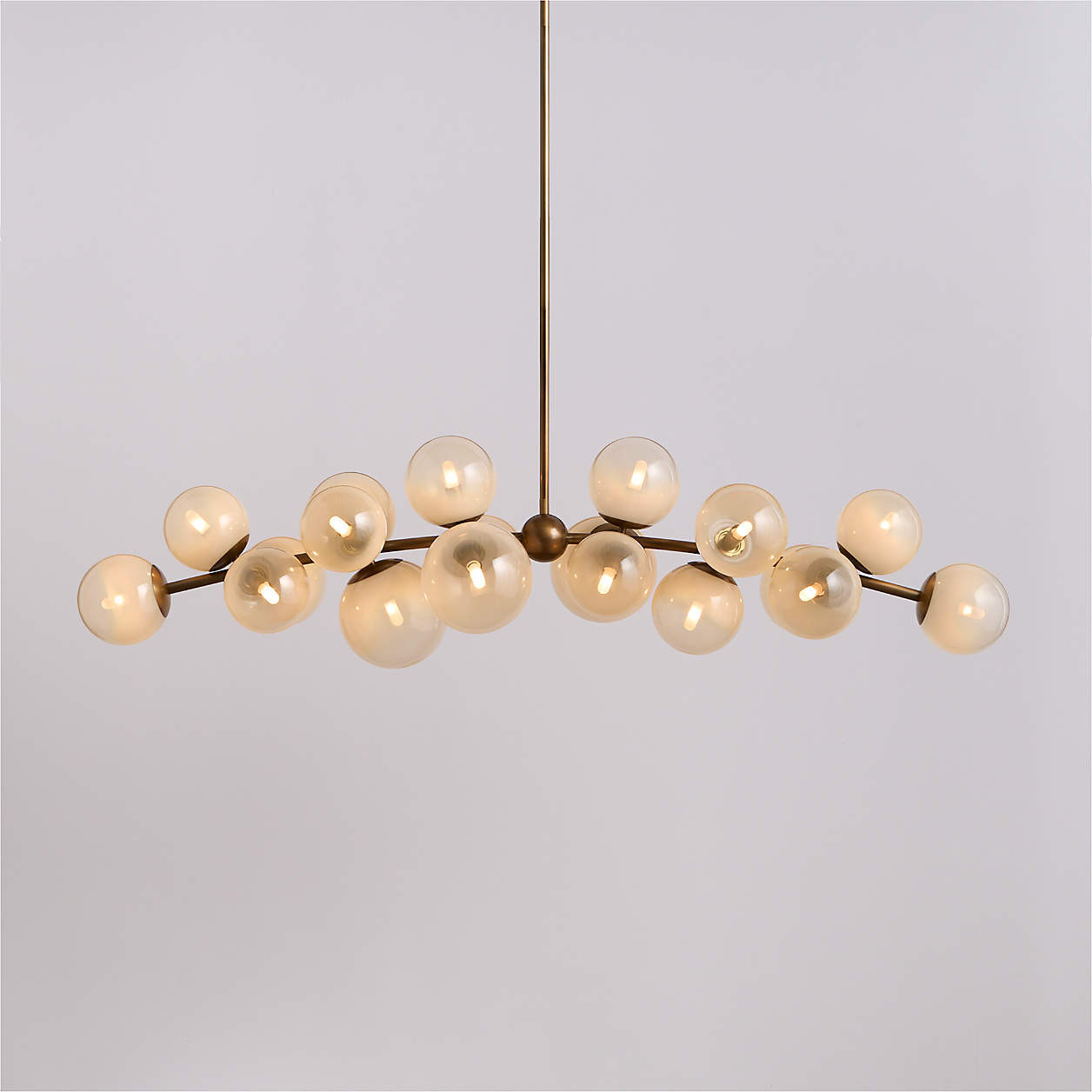 Marlow Brass Linear Chandelier Light | Crate & Barrel | Crate & Barrel