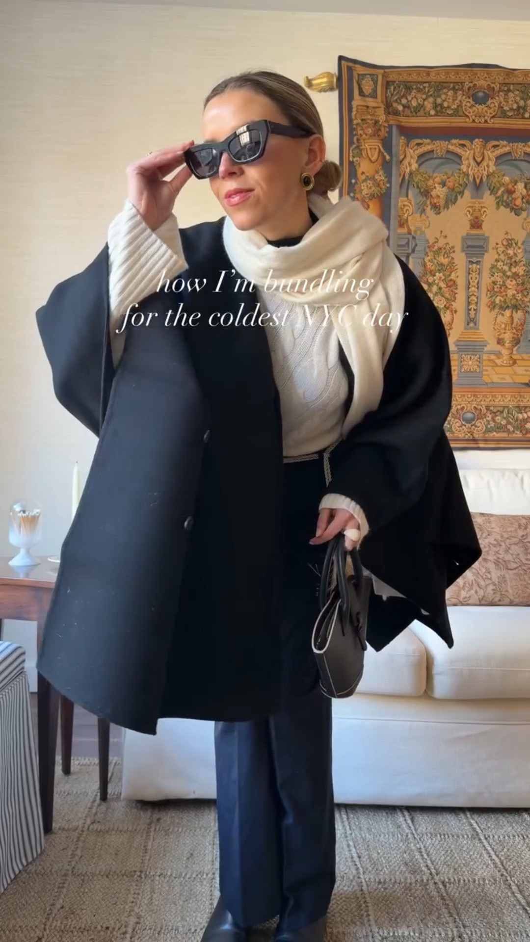 ooo la la cable knits, cos trousers, cashmere, & capes for a COLD NYC day

comment ‘link’ for my outfit details sent to your ✉️