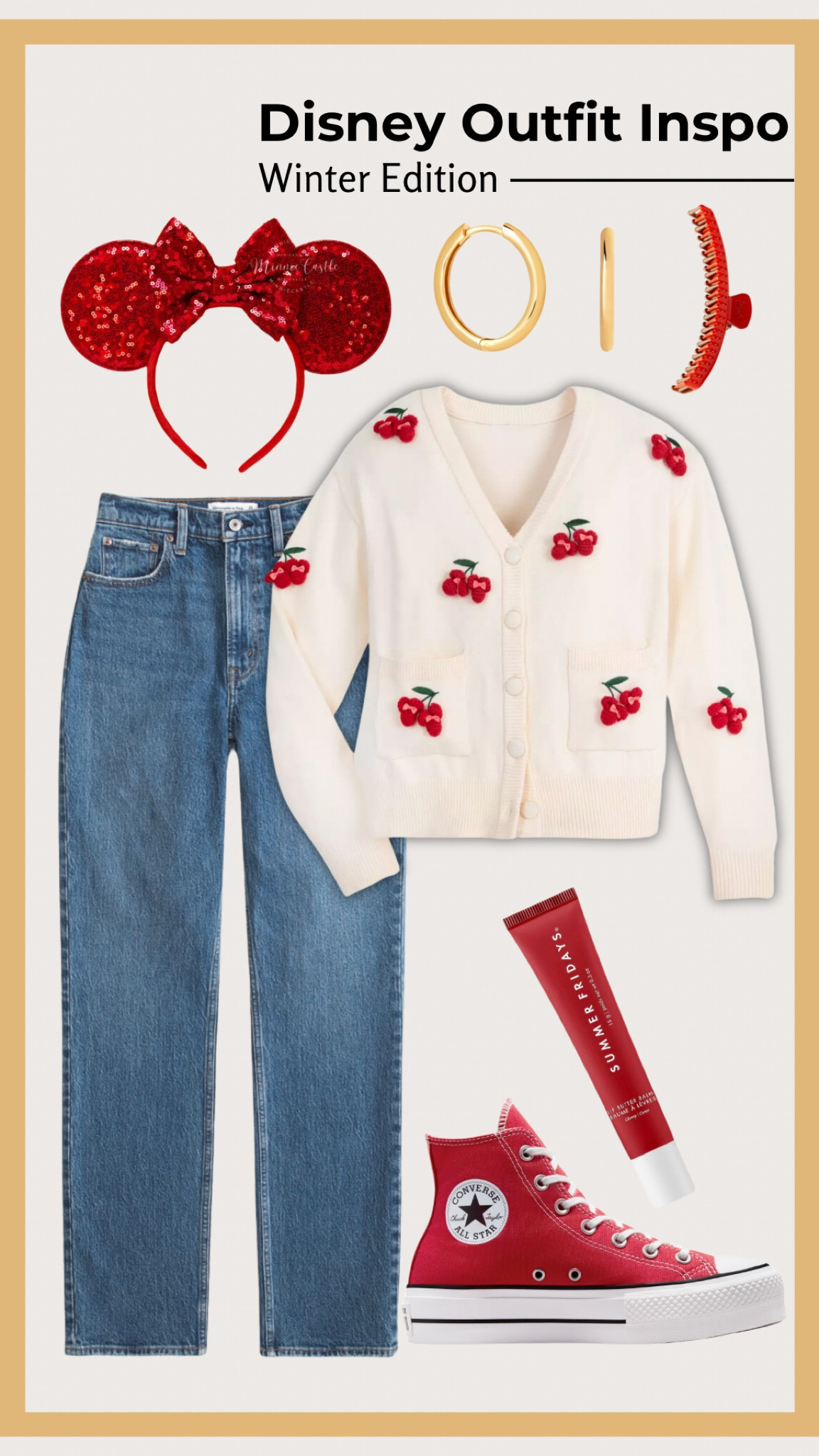 Winter magic meets Minnie chic! 🍒❄️ Loving this adorable cherry cardigan with pops of red accents—comfy, cute, and perfect for Disney moms. Ready for cozy park days or holiday fun! ❤️✨ #DisneyOutfitInspo #MomStyle #MinnieMouseVibes

#LTKFamily #LTKSeasonal #LTKTravel