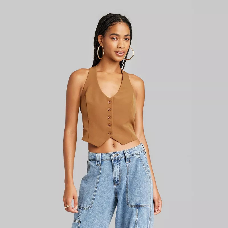 Women's Cropped Halter Vest - Wild Fable™ | Target