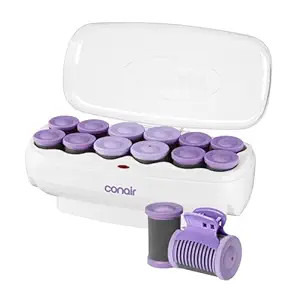 Conair Ceramic Flocked Jumbo and Super-Jumbo Hot Rollers Set | Ceramic flocked hair setter for sa... | Amazon (US)