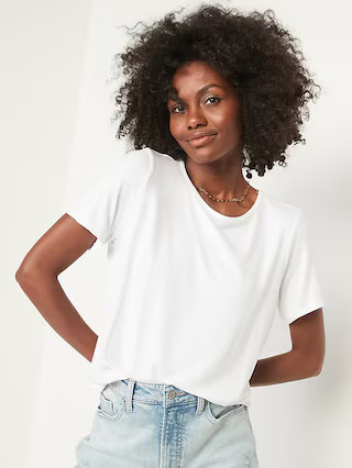 Luxe Crew-Neck T-Shirt for Women | Old Navy (US)