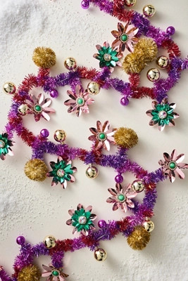 Tinsel Flower Garland | Anthropologie (US)