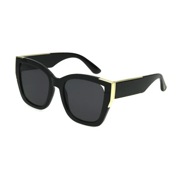 Foster Grant Women's Square Black Sunglass | Walmart (US)