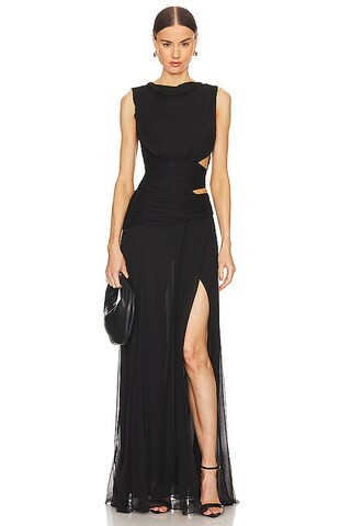 Shona Joy Claude Cut Out Maxi Dress in Black from Revolve.com | Revolve Clothing (Global)