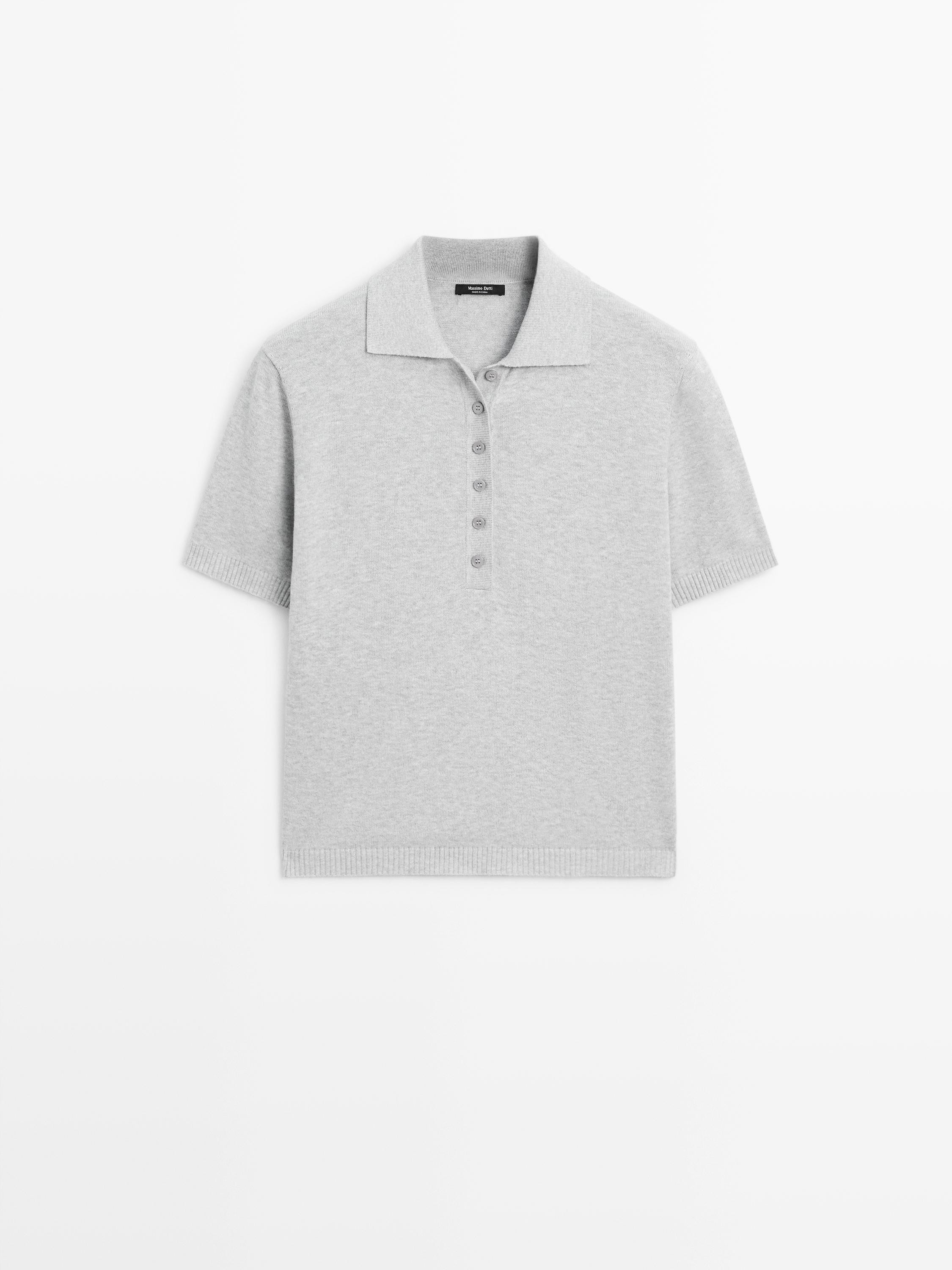 Cotton knit polo jumper | Massimo Dutti DE