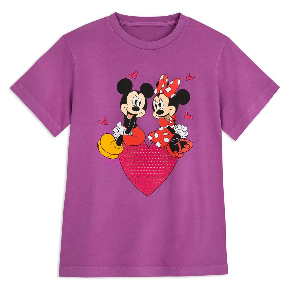 Mickey and Minnie Mouse Valentine's Day T-Shirt for Women | Disney Store