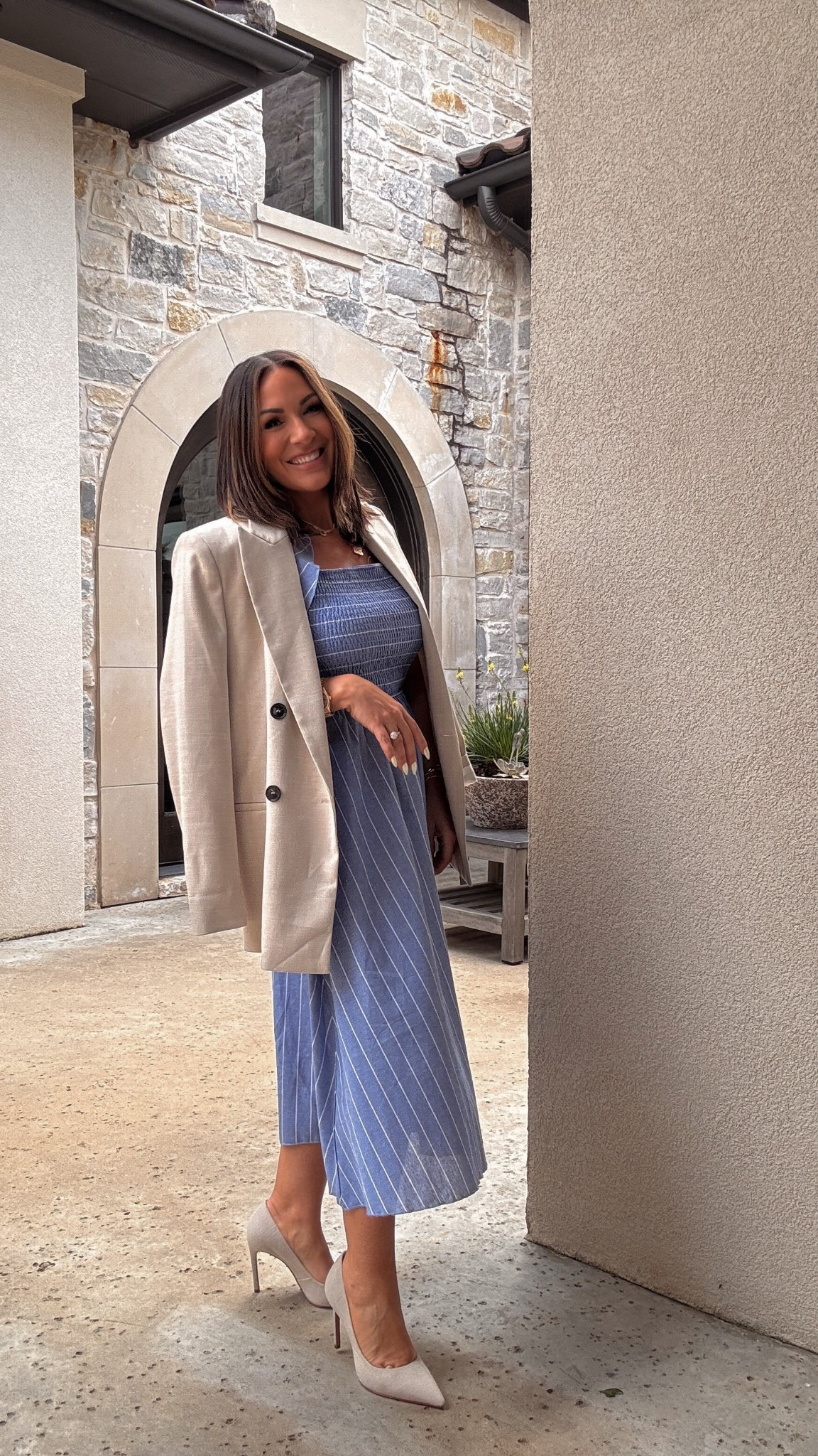 Loving today’s look for church 

In a small in dress and blazer 

#LTKOver40 #LTKStyleTip #LTKPetite