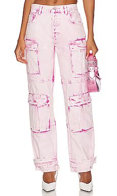 GRLFRND Lex Cargo Jean in Pink Marble from Revolve.com | Revolve Clothing (Global)