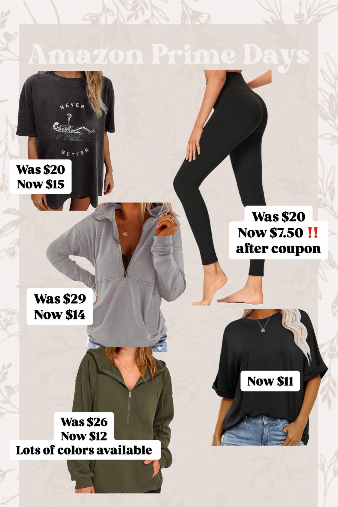 Amazon Prime Day Deals: Women’s Clothing 

#LTKMidsize #LTKxPrimeDay #LTKSaleAlert