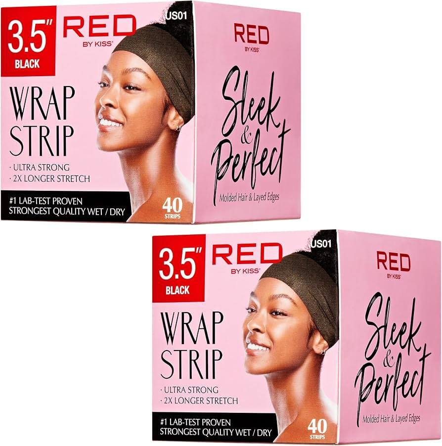 Red by Kiss Hair Wrapping Strip, Ultra Strong 2X Longer Stretch, 40 Strips, Suitable for Wet/Dry ... | Amazon (US)