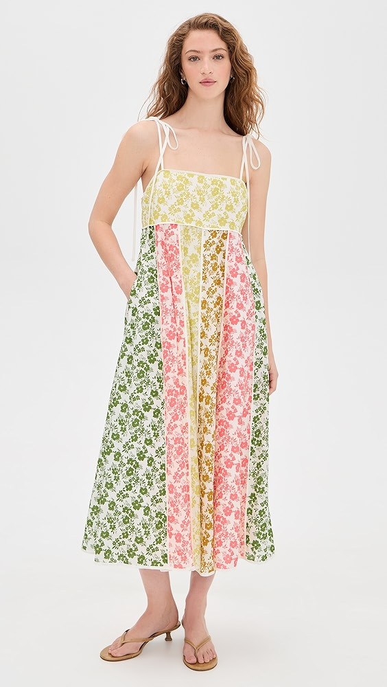 Colorblock Printed Midi Dress | Shopbop