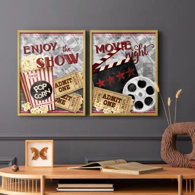 Movie Night I-Premium Framed Print -Ready to Hang - No Nails Required - No Nails Required | Wayfair North America