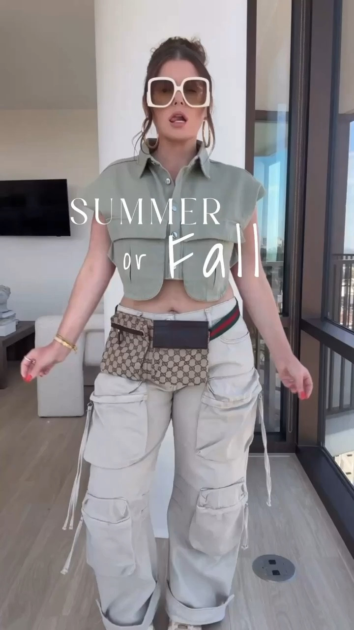 Spring outfit 
Fall outfit 
Cargo pants 
Blazer

#LTKActive #LTKSeasonal #LTKootd