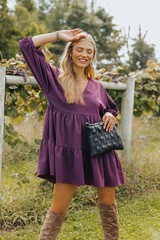 Pretty in Plum Tiered Babydoll Dress | Magnolia Boutique