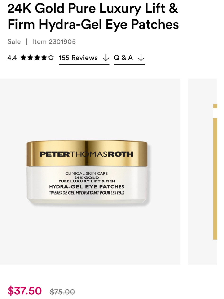 50% off today only for Ulta beauty steals! The best eye patches!! #ulta #beauty #eyepatches

#LTKbeauty #LTKsalealert #LTKfindsunder50