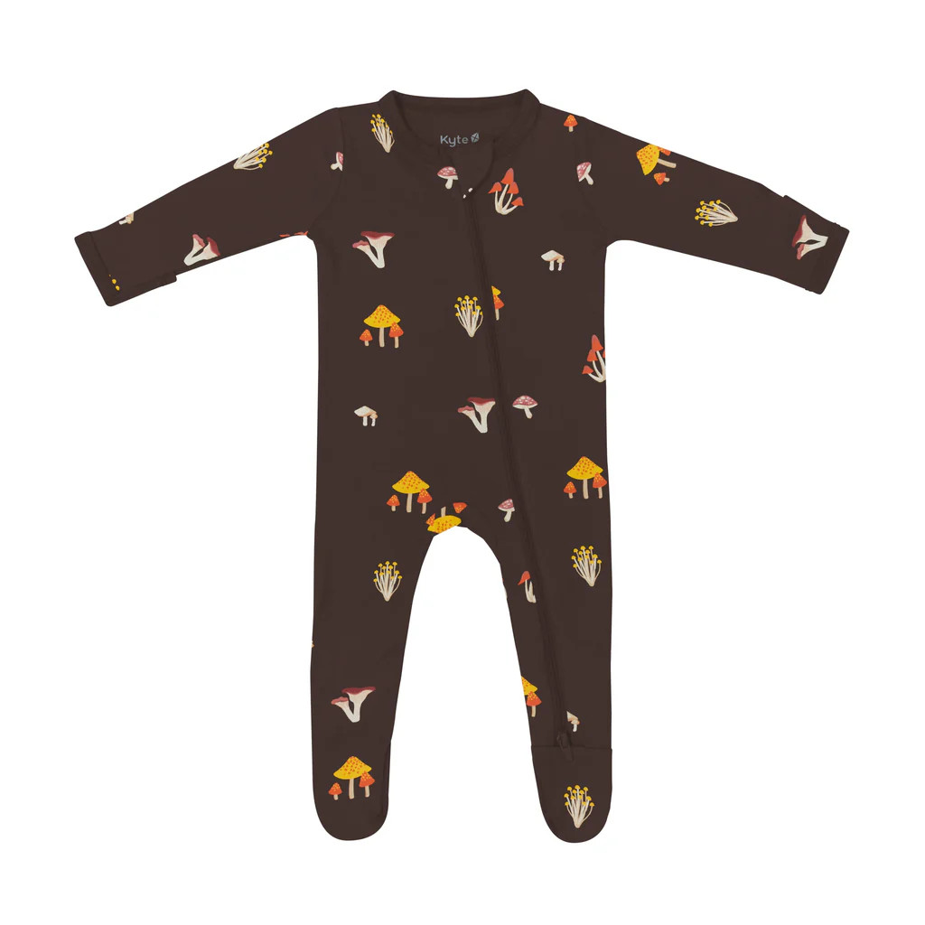 Zippered Footie in Fungi | Kyte BABY