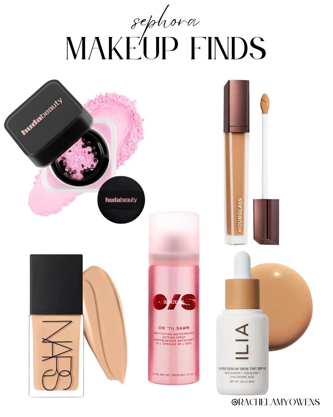 Sephora Holy Grails

My makeup bag just got a serious upgrade! ✨
I’ve rounded up my absolute favorite Sephora finds that deliver that flawless, long-lasting finish. From the viral pink setting powder that brightens like a dream to the setting spray that literally keeps everything in place all day, these are the products I reach for when I want my skin to look airbrushed.

The Ilia skin tint and Nars foundation are my go-tos for that perfect glowy base, especially when paired with a creamy concealer. Whether you're a minimalist or love a full glam moment, these essentials are total game-changers for any beauty routine. Grab them before they sell out! 💄🧴

#SephoraHaul #MakeupEssentials #BeautyFinds #FlawlessSkin #GlowUp #MakeupRoutine #SephoraFavorites

#LTKBeauty #LTKgrwm