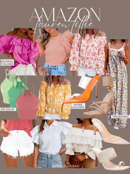 AMAZON colorful spring and summer finds - try on coming soon! 

Spring outfit. Amazon finds. Amazon blouse. Summer outfit. Sandals. Heels. 

#LTKfindsunder50 #LTKfindsunder100 #LTKstyletip