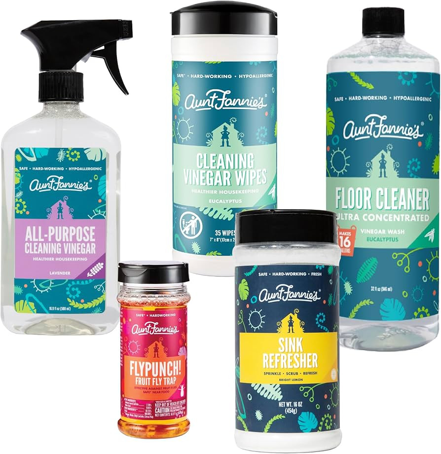 Aunt Fannie's Kitchen Bundle, Includes Lavender Cleaning Vinegar Spray, Eucalyptus Vinegar Cleani... | Amazon (US)