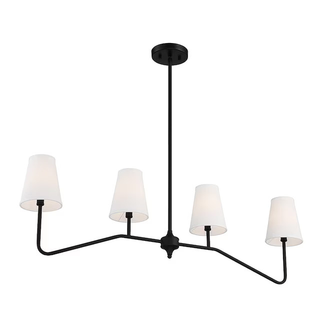 Meridian Lite Trends Meridian 4 -Light Matte Black Modern/contemporary For Use in Bedrooms, Dinin... | Lowe's