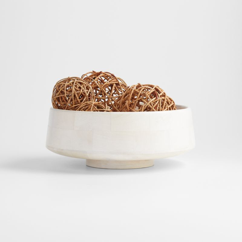 Katin Bowl & Willow Orb Decorative Centerpiece Arrangement | Crate and Barrel | Crate & Barrel