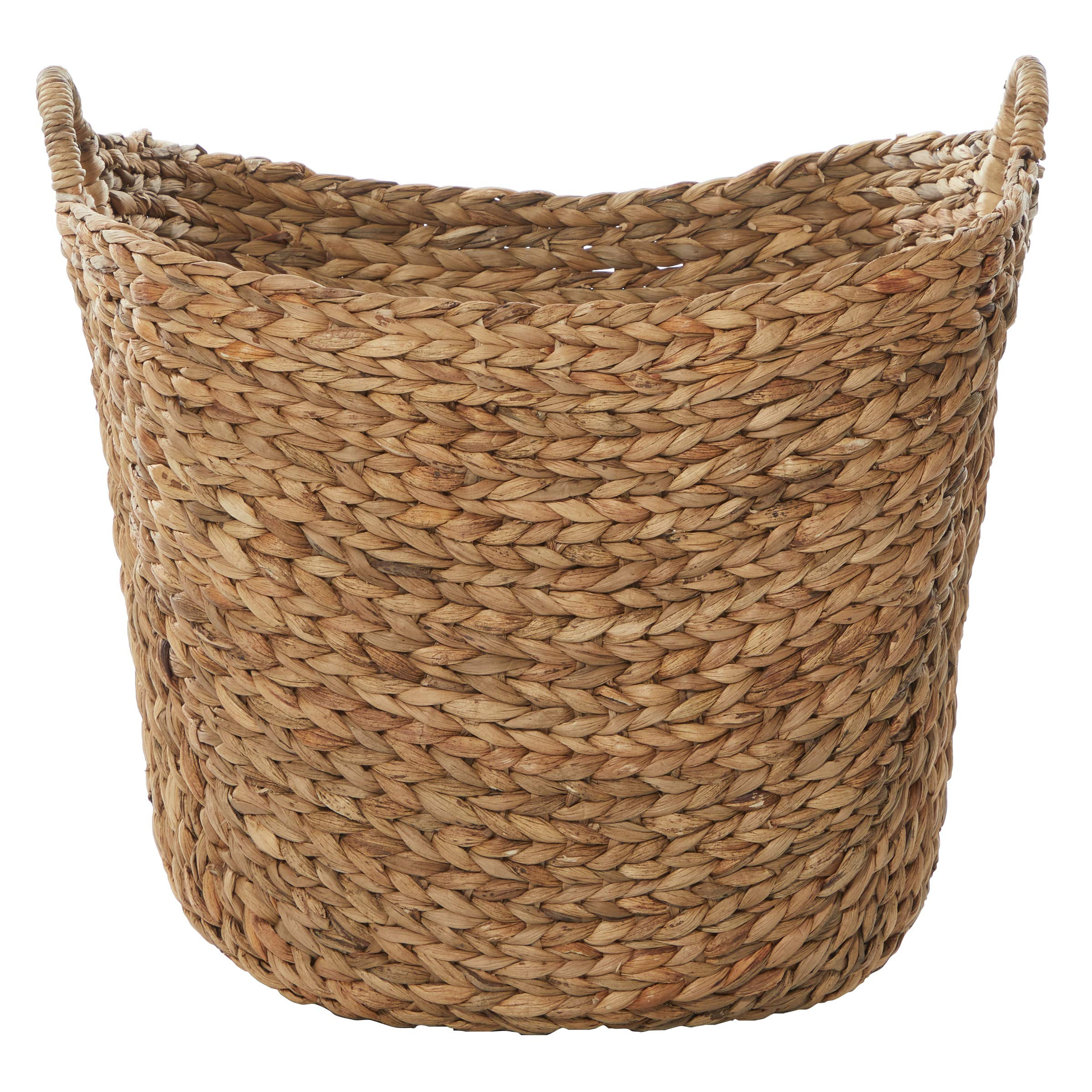 Deco 79 Seagrass Rectangle Storage Basket with Ring Handles, 20" x 18" x 19", Brown | Amazon (US)