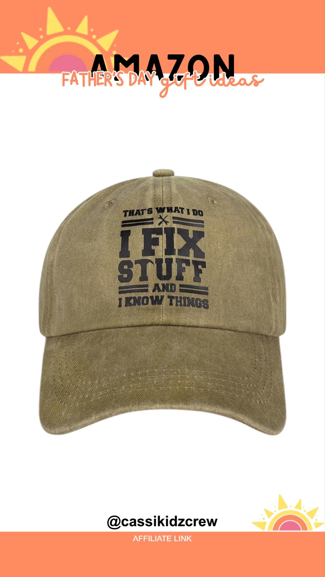 I Fix Stuff Funny Dad Hat is the perfect blend of humor and everyday style. A cheerful gift idea that celebrates dads who keep things running with charm and confidence. 🧢🔧😄  

#dadhat #funnyhat #giftformen #fathersdaygift #mensfashion #casualstyle #accessories #humorgift #womenswear #ootd 

 #LTKootd #LTKSaleAlert #LTKMens