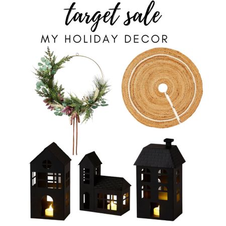 My Holiday Target decor on sale! 
My holiday wreath
My family room tree skirt
My holiday black village houses 
Target holiday decor
Target sale 

#LTKSeasonal #LTKHoliday #LTKsalealert