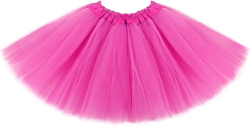 Tutus for Girls 3 Layered Tulle Tutu Skirts for 4-12 Year, Birthday Dance Halloween Cosplay Party... | Amazon (US)