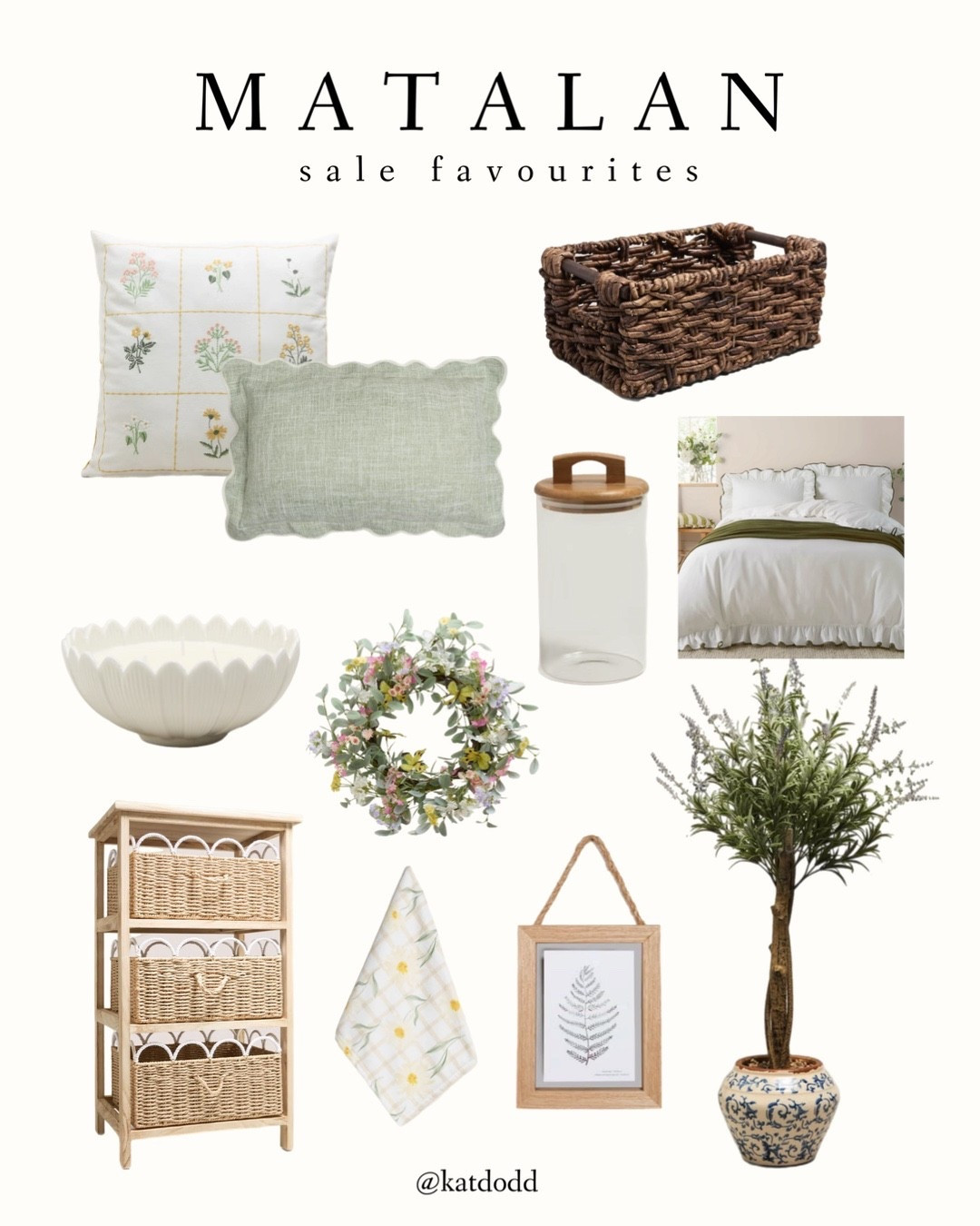 OMG!!! Run to Matalan for the most gorgeous spring sale items!!! I am speechless they have some amazing bargains and they are all stunning as well!! 🤍🤍🤍🤍

Plus there is an extra 10% off with code: EXTRA10 🤍


Spring summer homeware scallop wicker baskets floral cushions butterfly spring wreath pastel colours ruffle bed linen lavender plant candle storage jars wooden frame tea towels scallop edge cushion 

#LTKuk #LTKhome #LTKspring