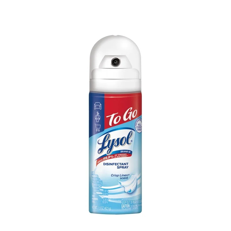Lysol Crisp Linen Disinfectant Spray To Go 1.5oz | Walmart (US)