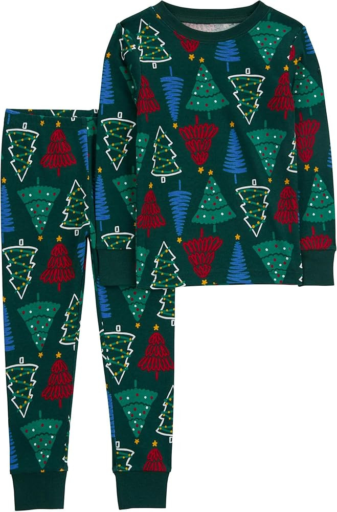 Carter's Girls' Christmas 2-Piece Snug Fit Cotton PJs | Amazon (US)